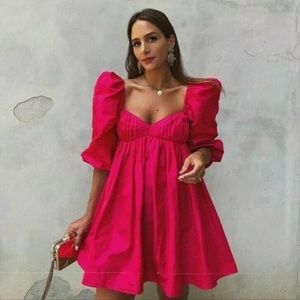 Zara Voluminous Taffeta Mini Dress